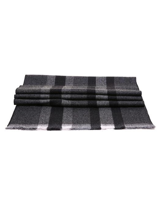 Gucci Black Striped Wool Scarf for men