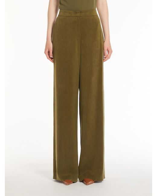 Max Mara Green Studio High Waist Wide Leg Trousers