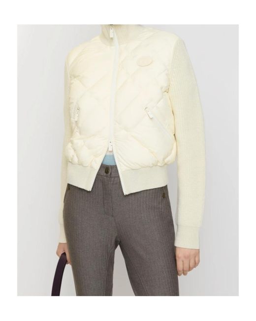 Burberry Natural Check-Stitch Nylon And Wool Jacket