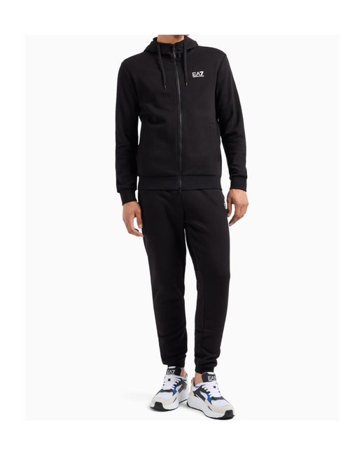 EA7 Black Active Tracksuit for men