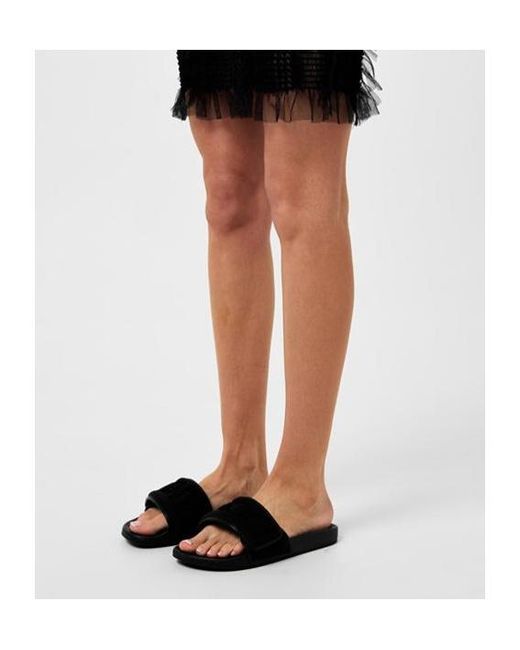 Jimmy Choo Black Lycra Fitz/F Sliders