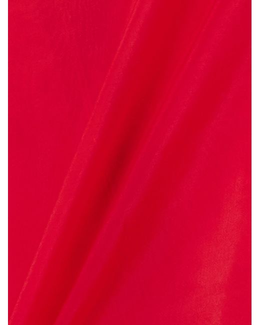 Frankie Shop Red Peri Silk-Blend Organza Midi Skirt