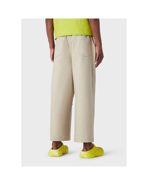 Emporio Armani Natural Wide-Leg Trousers for men