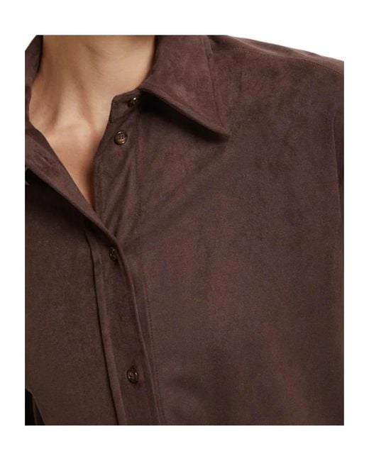 Ottod'Ame Brown Ottod'Ame Buttoned Long-Sleeve Top