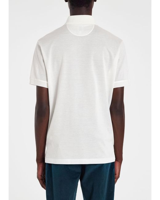 Paul Smith White Short-Sleeved Polo Shirt for men