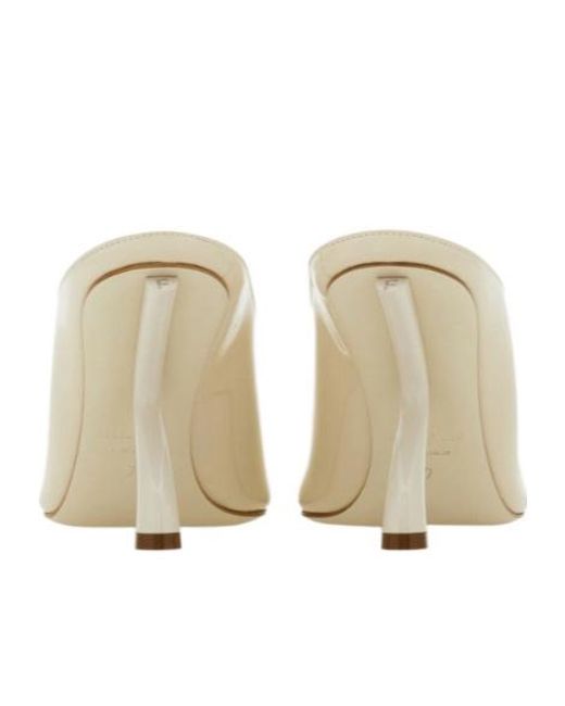 Ferragamo White Ferragamo Itaca Sculpted-Heel Mules