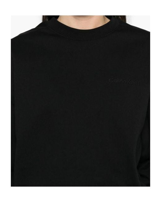 Calvin Klein Black Cotton Sweatshirt