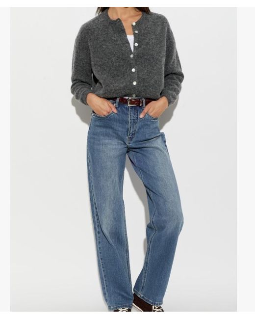American Vintage Gray Crew Neck Long-Sleeved Knitwear