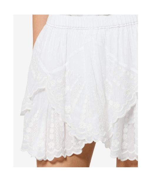 Isabel Marant White Isabel Marant Étoile Layale Ruffled Shorts