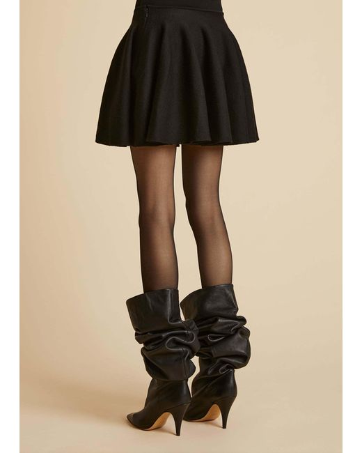 Khaite Black The Ulli Knitted Miniskirt