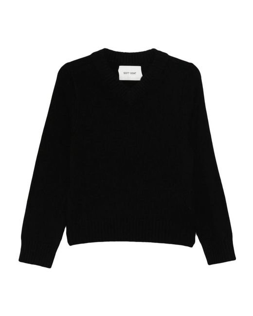 Soft Goat Black Long-Sleeved Sweater