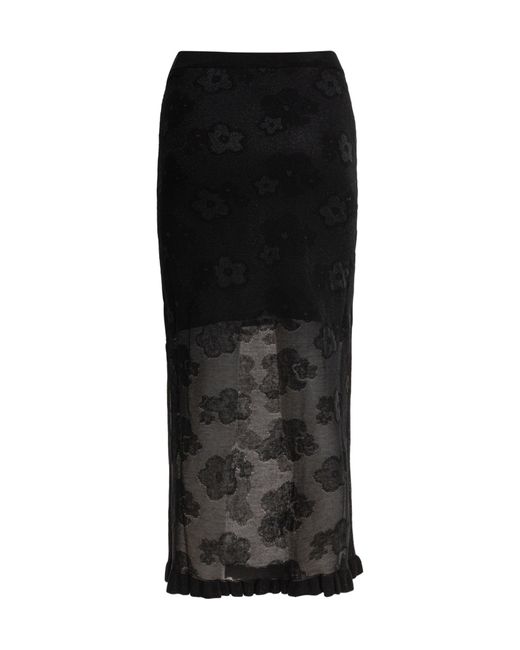 CECILIE BAHNSEN Black Pegonia Skirt