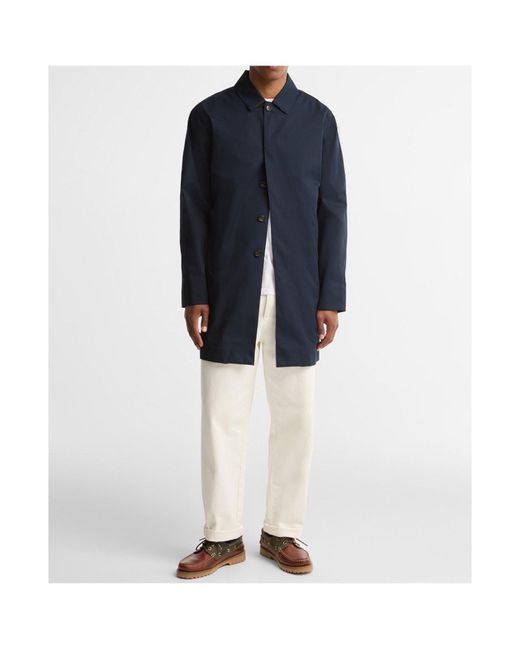 Barbour Blue Single-Breasted Mid-Length Utility Jacket for men