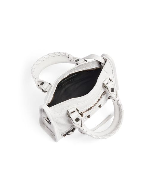 Balenciaga White Le City Bag Nano Top Handle Bag