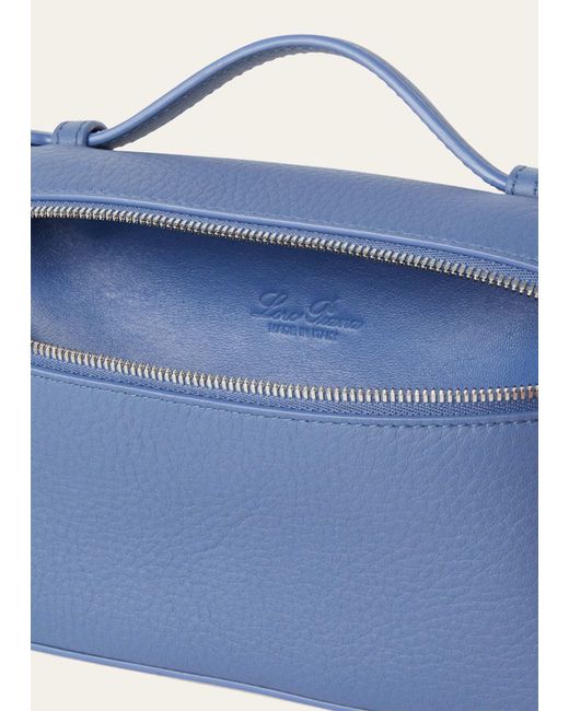 Loro Piana Blue Extra Pocket L19 Zipper Crossbody Bag