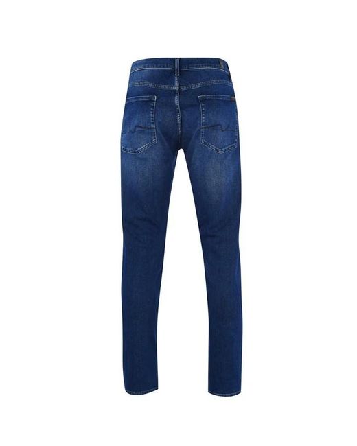7 For All Mankind Blue Slimmy Jeans for men