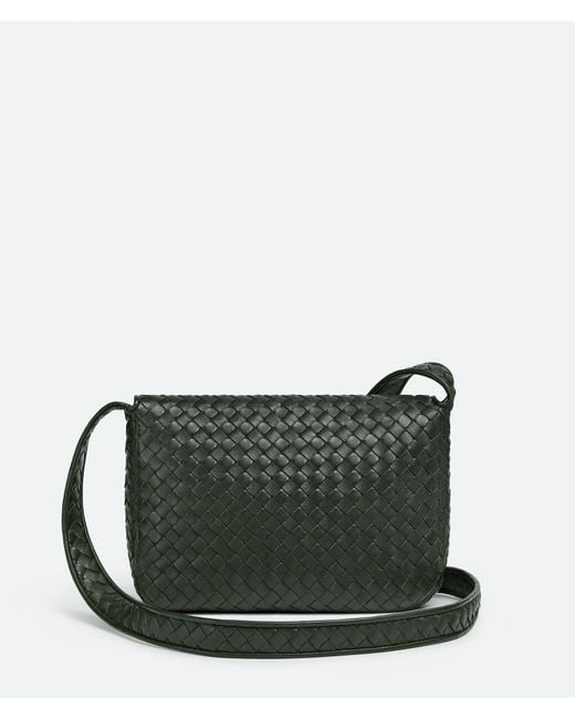Bottega Veneta Black Veneto Flap Messenger Bag for men