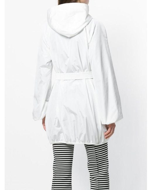 Moncler White Belted Jacket