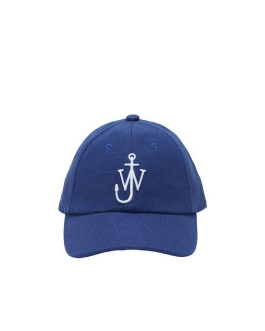 J.W. Anderson Blue Jw Anderson Curved Peak Logo Embroidered Baseball Cap