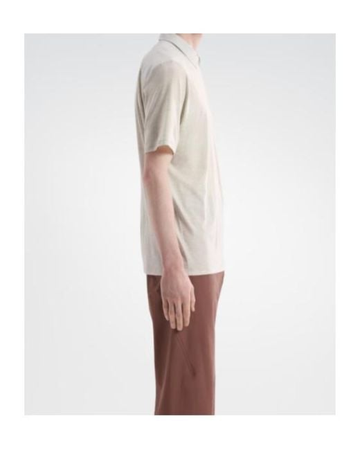 Veilance White Heather Polo Shirt for men