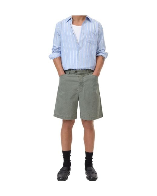 Closed Green Logo-Patch Chino Shorts for men