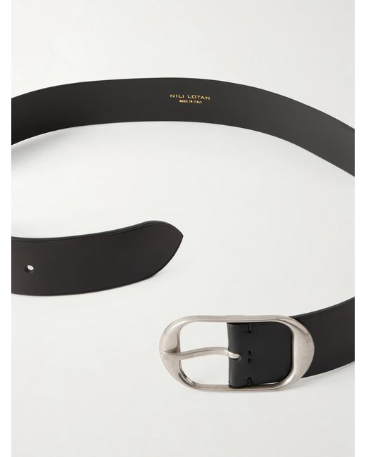 Nili Lotan Black Nili Leather Belt
