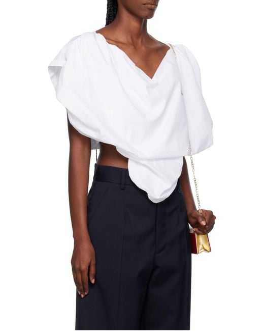 Vivienne Westwood White Asymmetrical Top
