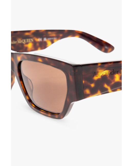McQueen Pink Eyewear Square-Frame Sunglasses for men