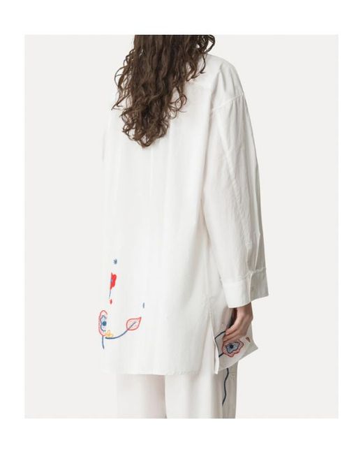 Forte_forte White Floral Embroidered Dress