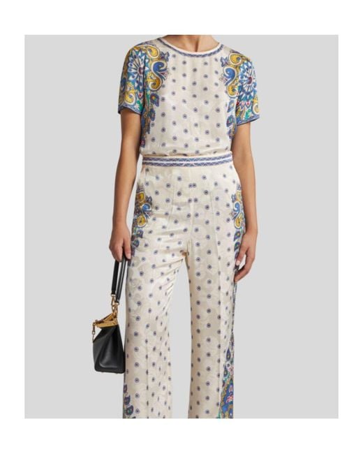 Etro Multicolor Pattern-Printed T-Shirt