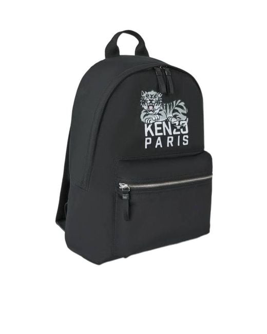 KENZO Black Happyer Tiger Backpack for men