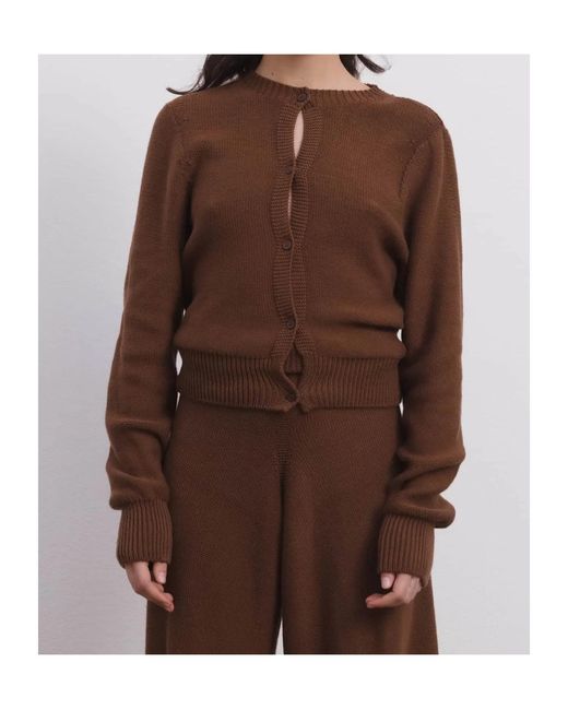 Baserange Brown Long-Sleeved Knitwear