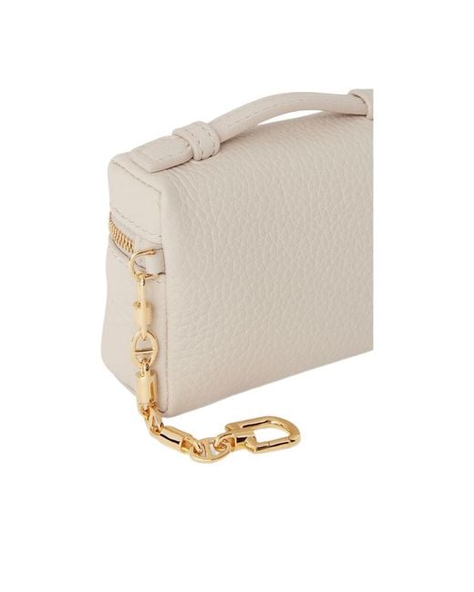 Loro Piana White Logo Zipper Key Bag