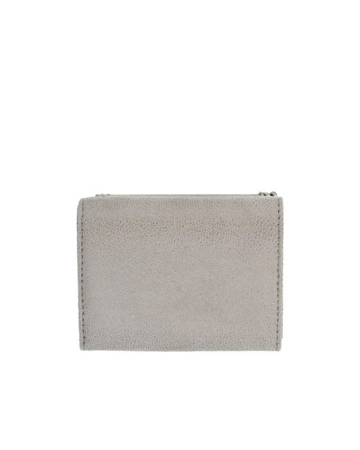 Stella McCartney Gray Falabella Tri-Fold Wallet