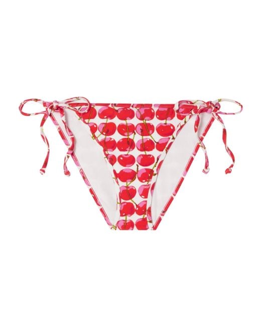 LaDoubleJ Red Printed Bikini Briefs