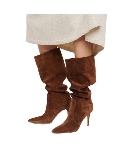 Gianvito Rossi Brown Suede Knee-High Boots