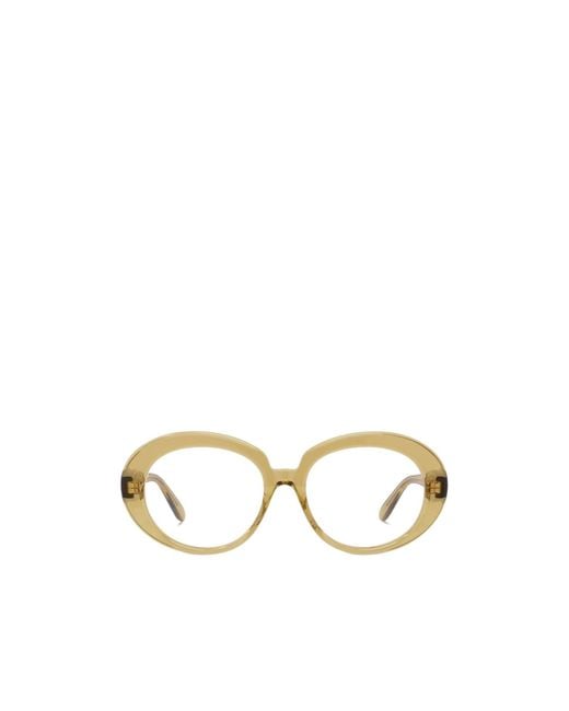 Loewe Metallic Curvy Round Frame Glasses