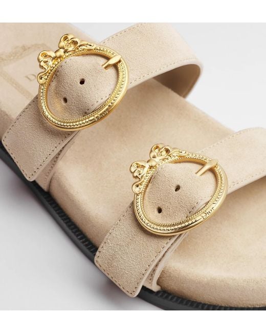 Dior Metallic Mule Medaillon Buckle
