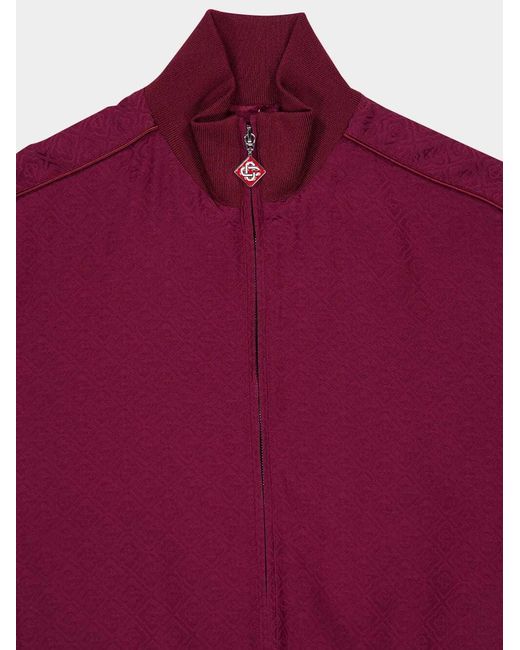 Casablanca Purple Monogram Zipped Track Jacket