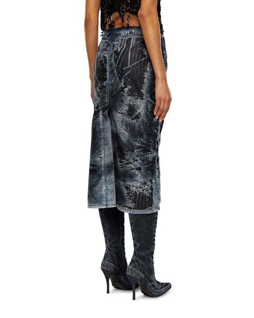 DIESEL Gray De-Pra-Fse1 Midi Skirt