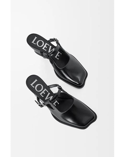 Loewe Black Onda Slip-On Mules