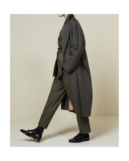 Max Mara Black Angus Double-Breasted Oversized Coat