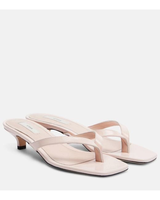 Totême  Natural Flip-Flops High-Heeled Sandals