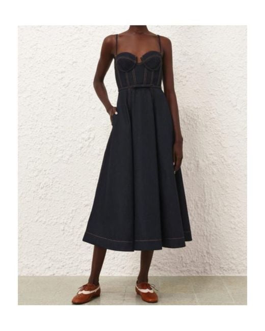 Zimmermann Blue Crush Denim Corset Dress