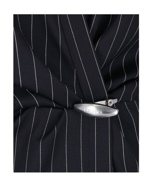 Dondup Black Erotica Striped Shirt Dress