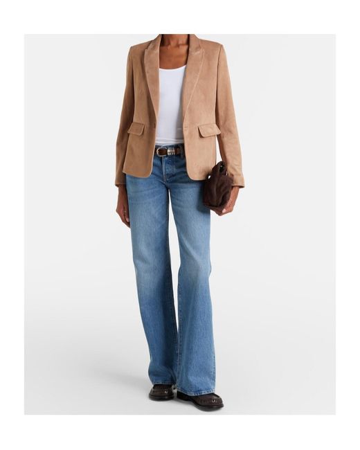 FRAME Natural Single-Breasted Suit Jacket