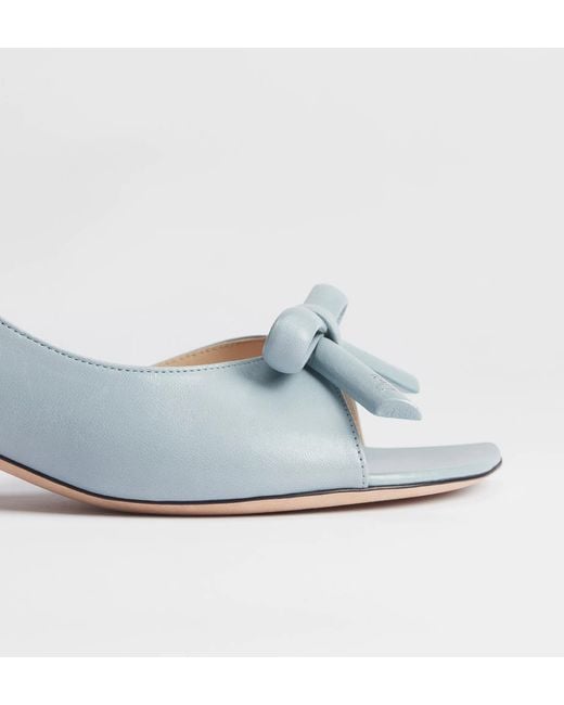 Dior Blue Bow Slingback Heeled Sandals