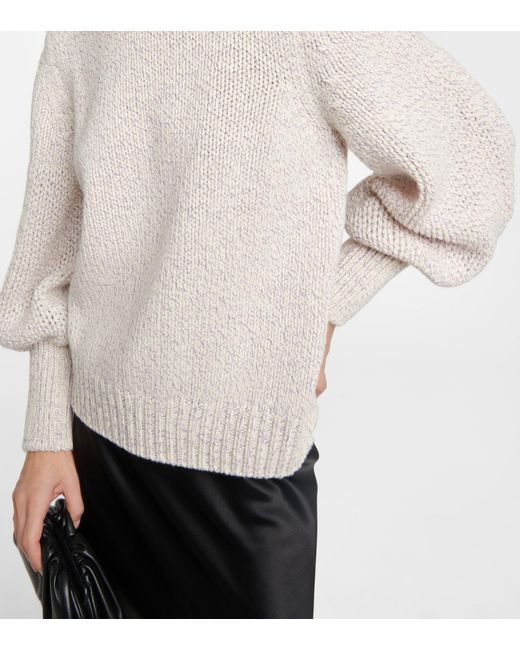 Dorothee Schumacher White Luxury Volumes Cashmere And Wool Sweater