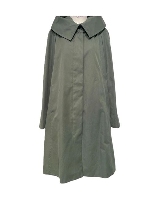 Dries Van Noten Gray Long-Sleeve Trench Coat