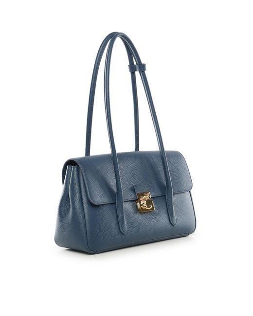 Coccinelle Blue Leather Shoulder Bag